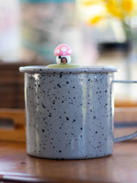 Pink Mushroom Tea Strainer 