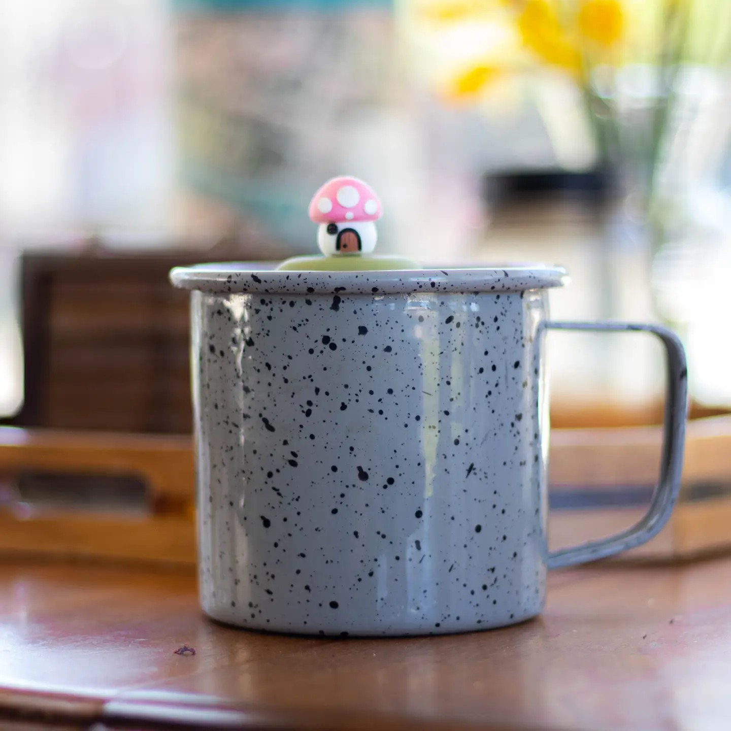 Pink Mushroom Tea Strainer 